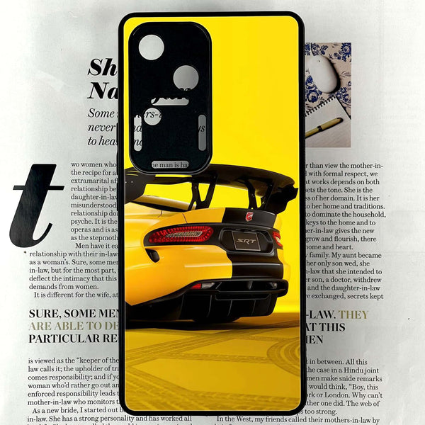 Vivo V30 - Sakura Racing Car - Premium Printed Glass soft Bumper shock Proof Case