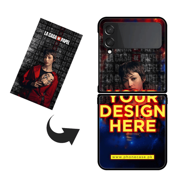 Z Flip 4 - Customize your own - Premium Metal Printed soft Bumper shock Proof Case