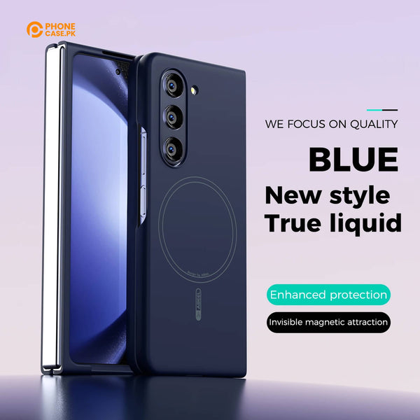 Samsung Galaxy Z Fold 5 - Luxury Liquid Silicone NeoShell Magnetic Case Soft Touch Anti-Scratch Cover