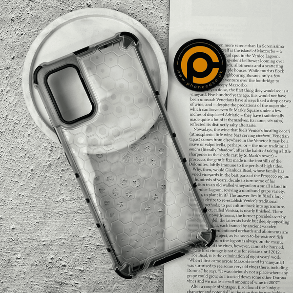 Galaxy A02s Airbag Shockproof Hybrid Armor Honeycomb Transparent Cover