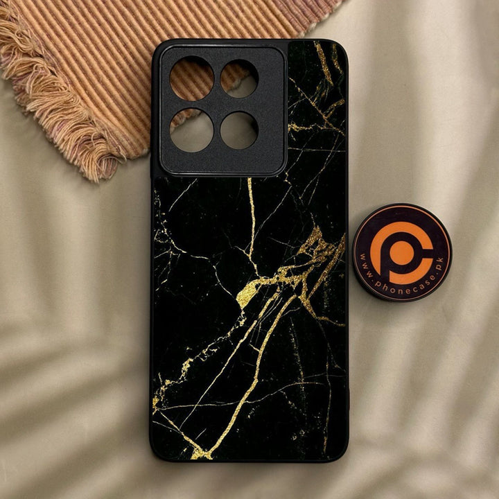 Motorola Moto G56 - Black Marble Design 3 - Premium Metal Printed Soft Bumper Shock Proof Case