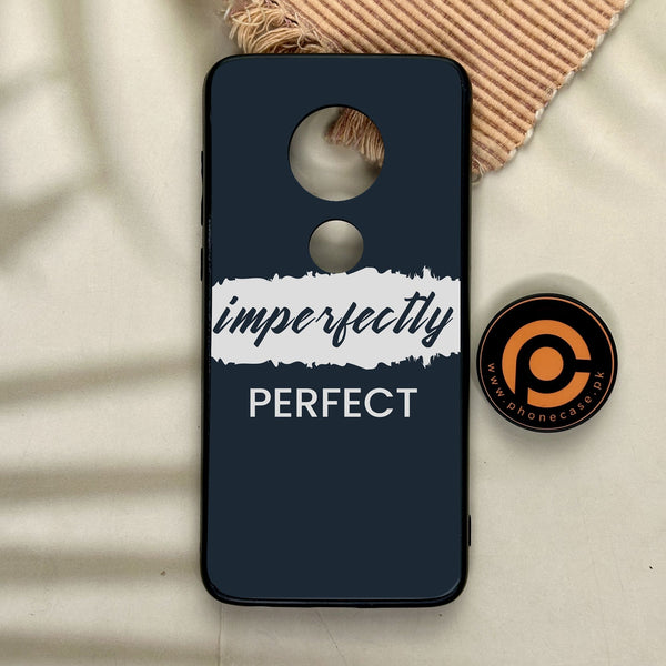 Motorola Moto G7 - Imperfectly - Premium Metal Printed Soft Bumper Shock Proof Case