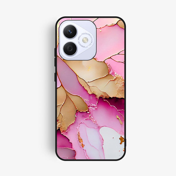 Honor X60i - Pink Marble 2.0 Design 4 - Premium Metal Printed Soft Bumper Shock Proof Case