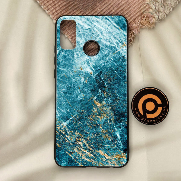 Honor 9X Lite - Blue 2.0 Design 10 - Premium Metal Printed Soft Bumper Shock Proof Case
