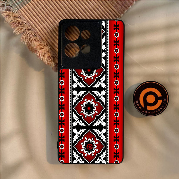 Motorola Edge 50 - Ajrak Design 1 - Premium Metal Printed Soft Bumper Shock Proof Case