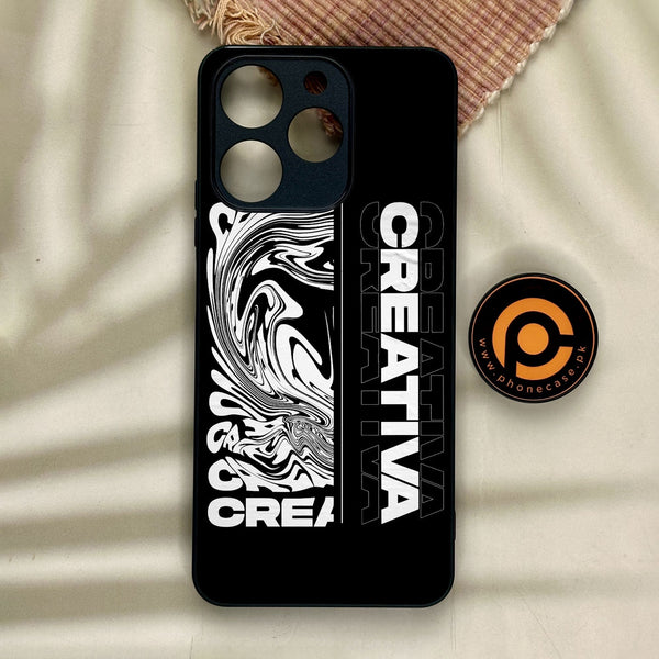 Realme Note 70 - Creative - Premium Metal Printed Soft Bumper Shock Proof Case