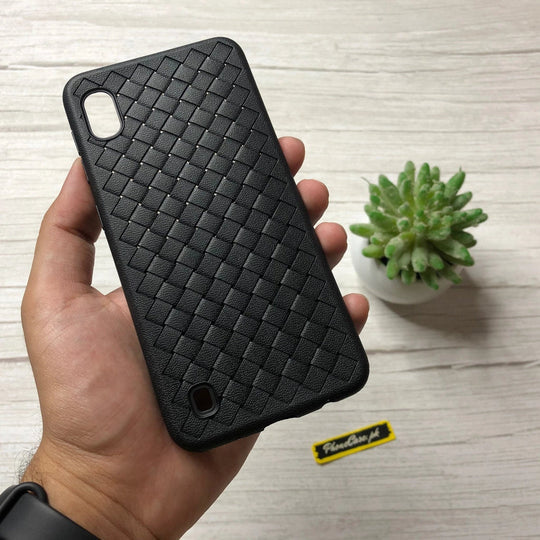 Galaxy A10/ M10 Leather Feel Mesh Shock Proof Case