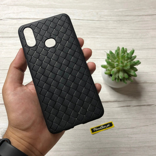 Galaxy A10s Leather Feel Mesh Shock Proof Case