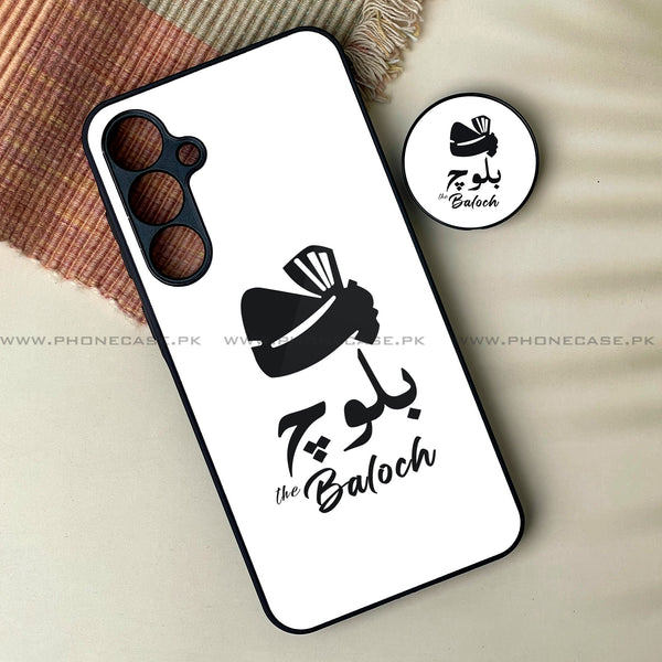 Samsung Galaxy A16 - Cast series ( Baloch)  - Premium Metal Printed soft Bumper Shock Proof Case + with pop socket CS-40334