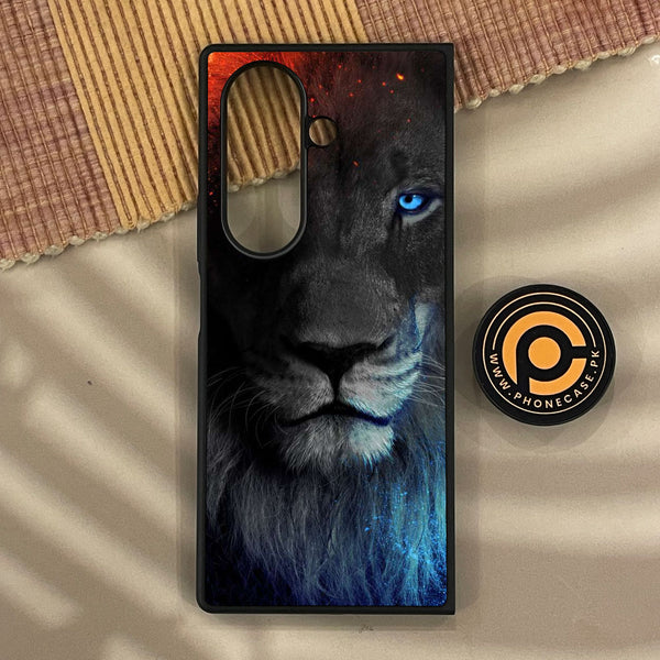 Samsung Galaxy Z Fold 8 - Tiger Design 4 - Premium Metal Printed Soft Bumper Shock Proof Case