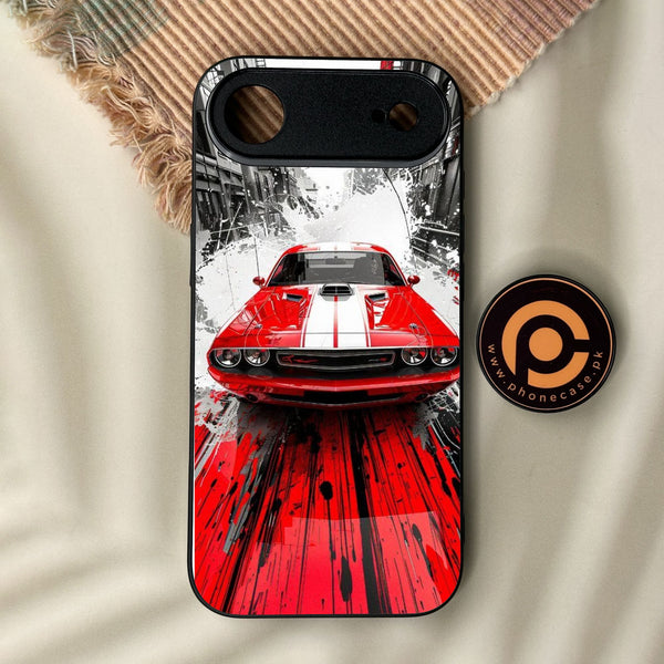 iPhone Air - Red Muscle Car Thrill - Premium Metal Printed Soft Bumper Shock Proof Case