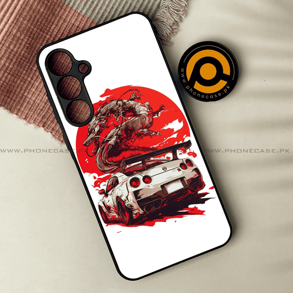 Samsung Galaxy A34 - Speed and Fury - Premium Printed Glass soft Bumper Shock Proof Case  CS-33472
