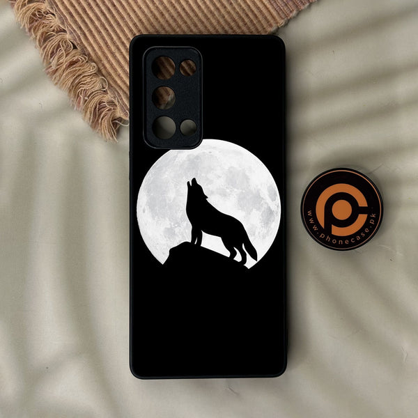 Oppo Reno 6 Pro Plus - Wolf Design 3 - Premium Metal Printed Soft Bumper Shock Proof Case