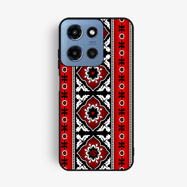 Motorola Moto G 2025 - Ajrak Design 1 - Premium Metal Printed Soft Bumper Shock Proof Case