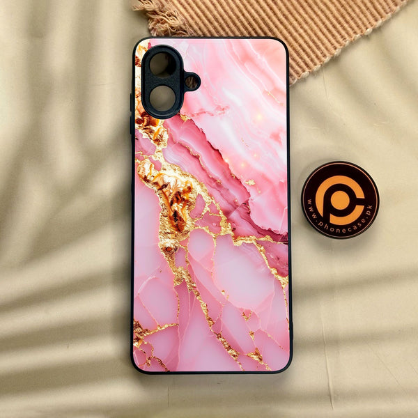 Samsung Galaxy A07 - Pink Marble 2.0 Design 6 - Premium Metal Printed Soft Bumper Shock Proof Case