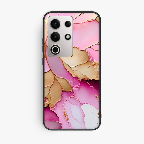 Itel S25 Ultra - Pink Marble 2.0 Design 4 - Premium Metal Printed Soft Bumper Shock Proof Case