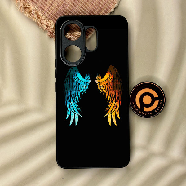 Vivo V60 - Angel 2.0 Design 8 - Premium Metal Printed Soft Bumper Shock Proof Case