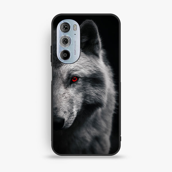Motorola Edge 30 Pro - Wolf Design 10 - Premium Metal Printed Soft Bumper Shock Proof Case