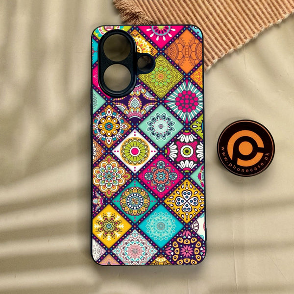Vivo V60 Lite  - Mandala Art Design - Premium Metal Printed Soft Bumper Shock Proof Case