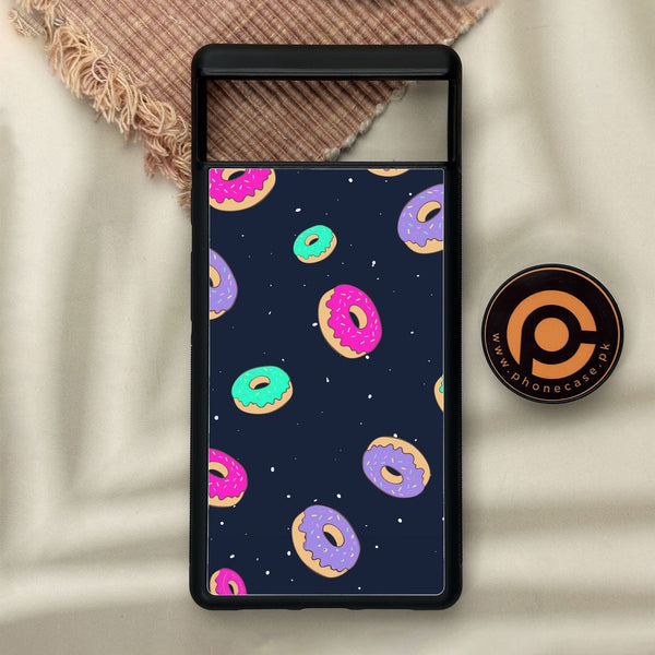 Google Pixel 6 - Colorful Donuts - Premium Metal Printed Soft Bumper Shock Proof Case