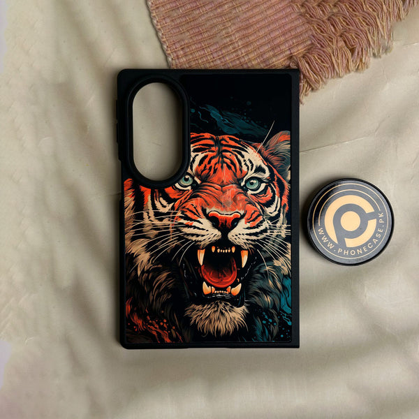 Samsung Galaxy Z Fold 8 - Tiger 2.0 Design 3 - Premium Metal Printed Soft Bumper Shock Proof Case