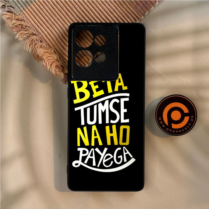 Motorola Edge 50 - Beta Tum Se Na Ho - Premium Metal Printed Soft Bumper Shock Proof Case