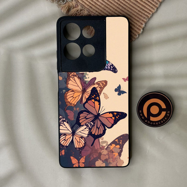 Motorola Moto G75 - Butterflies Design 6 - Premium Metal Printed Soft Bumper Shock Proof Case