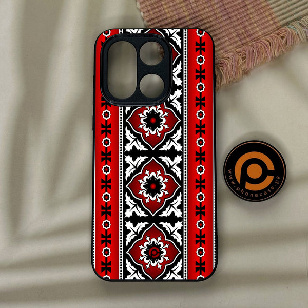 OnePlus 15 - Ajrak Design 1 - Premium Metal Printed Soft Bumper Shock Proof Case