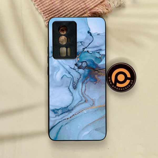 Xiaomi Redmi K60 Pro - Blue Marble Design 1 - Premium Metal Printed Soft Bumper Shock Proof Case