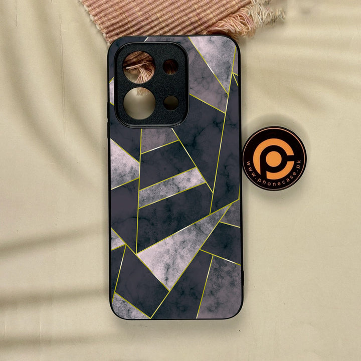 Xiaomi Poco C85 - Geometric Design 2 - Premium Metal Printed Soft Bumper Shock Proof Case