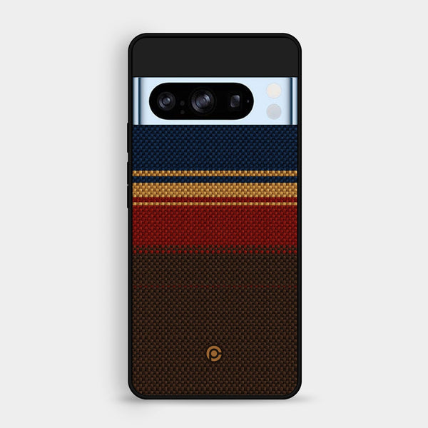 Google Pixel 8 Pro - Classic Weave Design 1 - Premium Metal Printed Soft Bumper Shock Proof Case