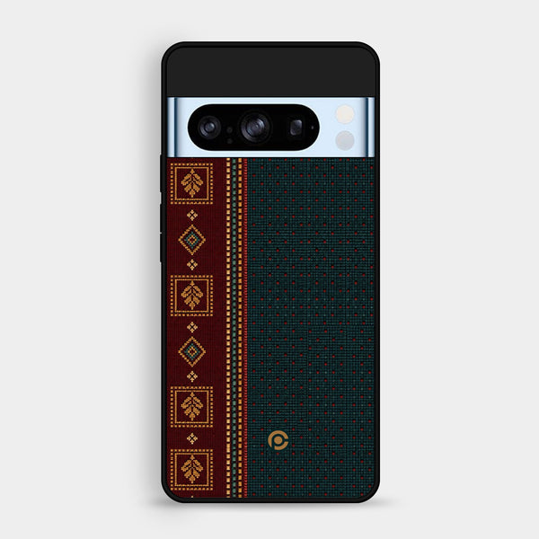 Google Pixel 8 Pro - Classic Weave Design 11 - Premium Metal Printed Soft Bumper Shock Proof Case