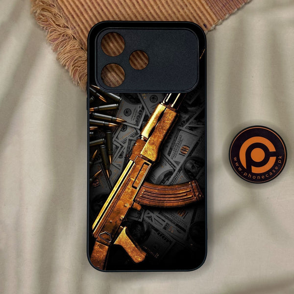 Oppo A6C - Dollar Design 6 - Premium Metal Printed Soft Bumper Shock Proof Case