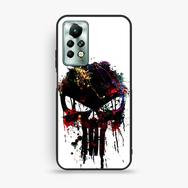 Infinix Note 11 Pro - Punisher Skull Design - Premium Metal Printed Soft Bumper Shock Proof Case