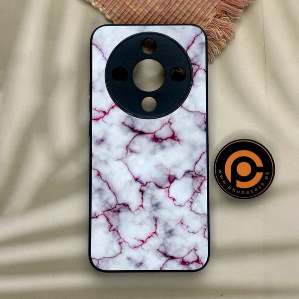 Honor x9d - White Design 1 - Premium Metal Printed Soft Bumper Shock Proof Case