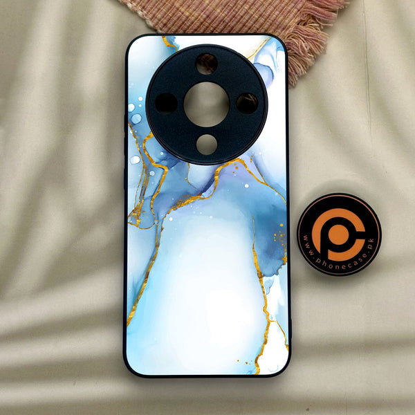 Honor x9d - Blue 2.0 Design 6 - Premium Metal Printed Soft Bumper Shock Proof Case