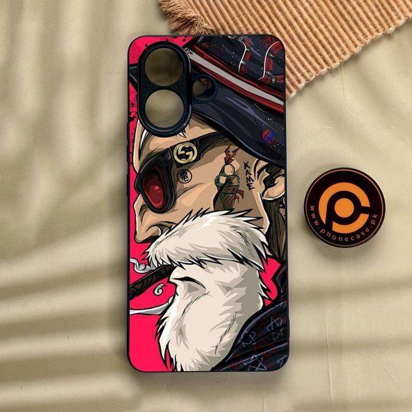 Vivo V60 Lite  - Master Roshi - Premium Metal Printed Soft Bumper Shock Proof Case