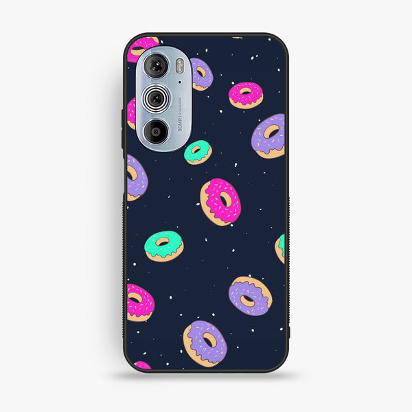 Motorola Edge 30 Pro - Colorful Donuts - Premium Metal Printed Soft Bumper Shock Proof Case
