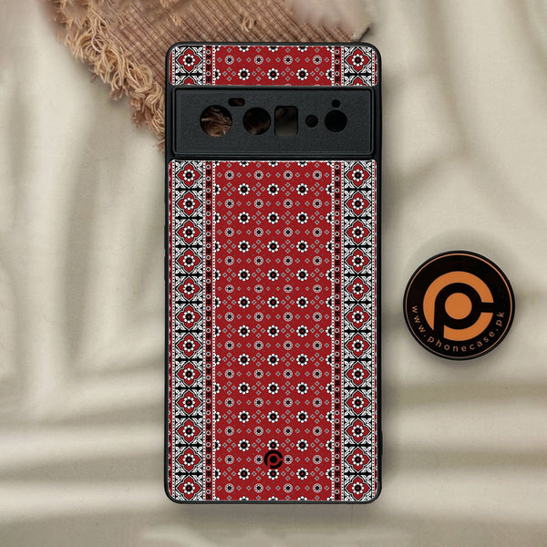 Google Pixel 6 Pro - Ajrak 12 - Premium Metal Printed Soft Bumper Shock Proof Case