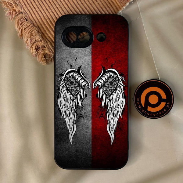 Google Pixel 10A - Angel Wings Design 2 - Premium Metal Printed Soft Bumper Shock Proof Case