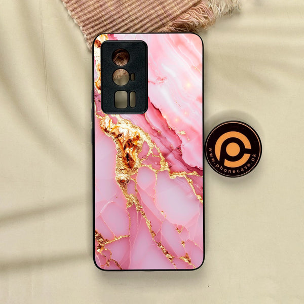 Xiaomi Redmi K60 Pro - Pink Marble 2.0 Design 6 - Premium Metal Printed Soft Bumper Shock Proof Case