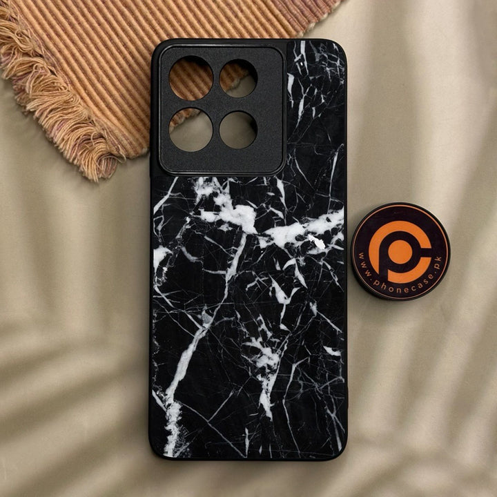 Motorola Moto G56 - Black Marble Design 6 - Premium Metal Printed Soft Bumper Shock Proof Case