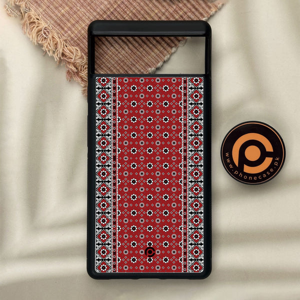 Google Pixel 6 - Ajrak 12 - Premium Metal Printed Soft Bumper Shock Proof Case