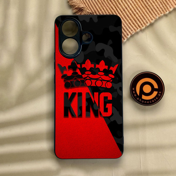 Vivo V60 Lite  - King Design 6 - Premium Metal Printed Soft Bumper Shock Proof Case
