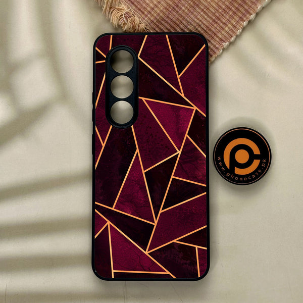 Itel S25 - Geometric Design 7 - Premium Metal Printed Soft Bumper Shock Proof Case