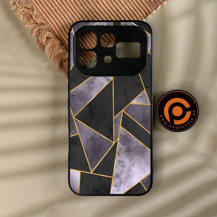 Infinix Note 60 - Geometric Design 8 - Premium Metal Printed Soft Bumper Shock Proof Case