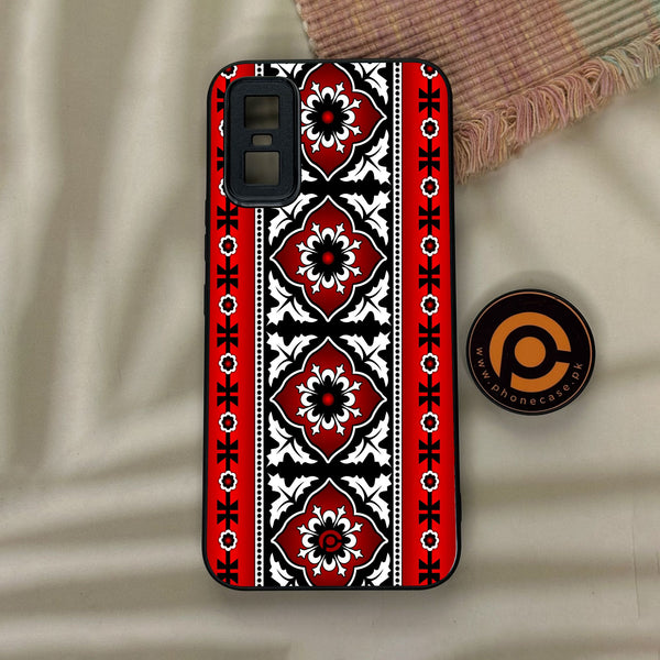 Infinix GT 30 Pro - Ajrak Design 1 - Premium Metal Printed Soft Bumper Shock Proof Case