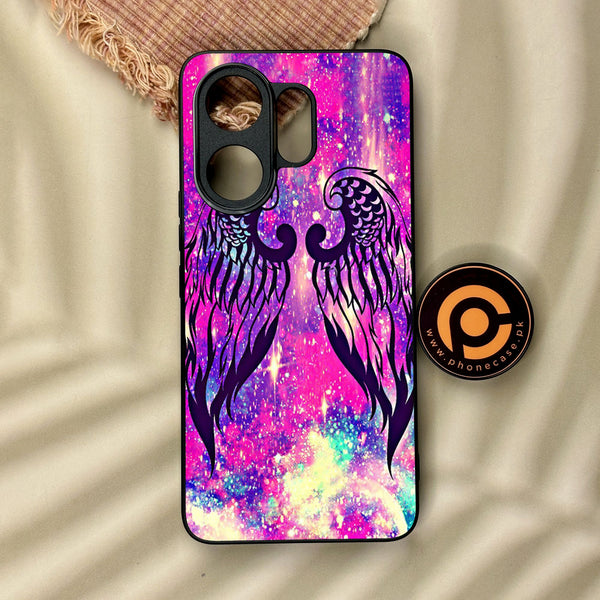 Vivo V60 - Angel Wings Design 9 - Premium Metal Printed Soft Bumper Shock Proof Case