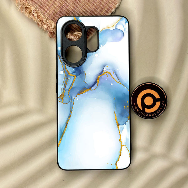 Vivo V60 - Blue 2.0 Design 6 - Premium Metal Printed Soft Bumper Shock Proof Case