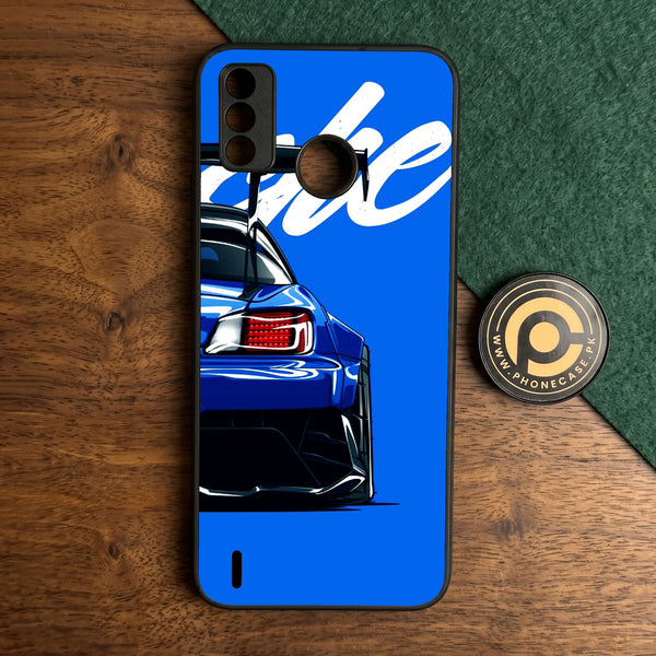 Tecno Spark 6 GO - Racing Series 2.0 Design 1 - Premium Metal Printed Soft Bumper Shock Proof Case